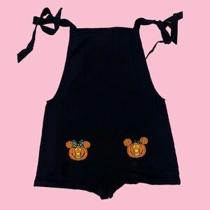 Disney Halloween Overalls with Mickey Pumpkin Pockets - NEVER WORN